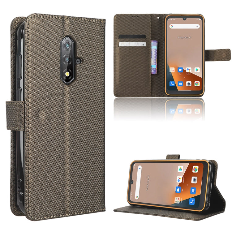 For Blackview BV5200 Diamond Texture Leather Phone Case(Brown) - More Brand by buy2fix | Online Shopping UK | buy2fix