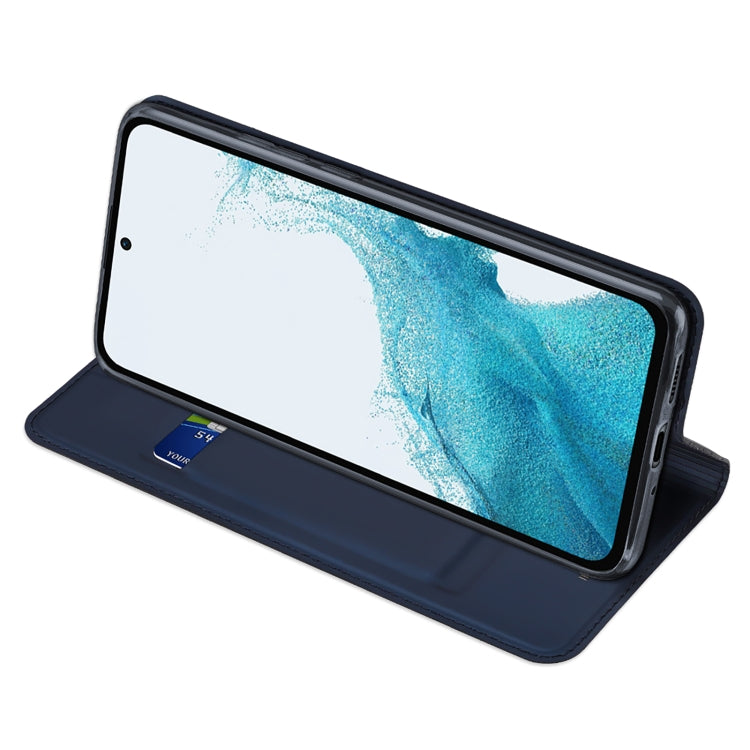 For Samsung Galaxy A54 5G DUX DUCIS Skin Pro Series Flip Leather Phone Case(Blue) - Galaxy Phone Cases by DUX DUCIS | Online Shopping UK | buy2fix