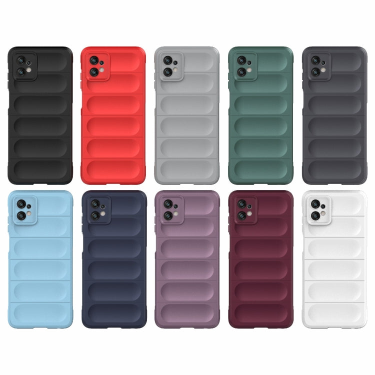 For Motorola Moto G32 Magic Shield TPU + Flannel Phone Case(Dark Grey) - Motorola Cases by buy2fix | Online Shopping UK | buy2fix