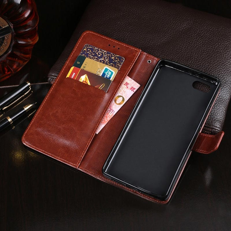 For Alcatel 1V 2019 No Fingerprint idewei Crazy Horse Texture Horizontal Flip Leather Case with Holder & Card Slots & Wallet(Black) - Alcatel Cases by idewei | Online Shopping UK | buy2fix