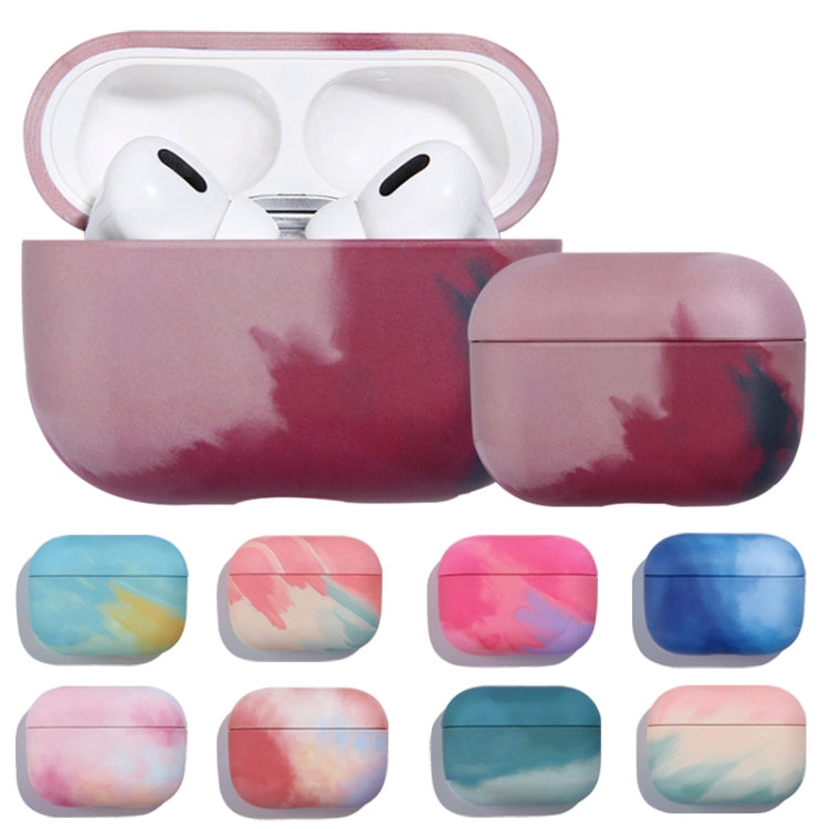 For AirPods 3 Ink Painting Water Sticker PC Earphone Case(Ink Rose Red) - For AirPods 3 by buy2fix | Online Shopping UK | buy2fix