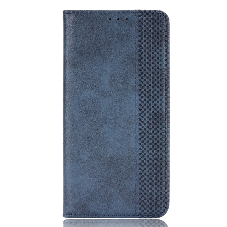 For Blackview BV7200 Magnetic Buckle Retro Texture Leather Phone Case(Blue) - More Brand by buy2fix | Online Shopping UK | buy2fix