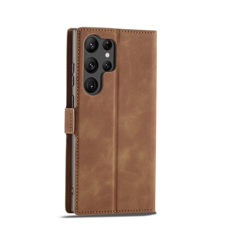 For Samsung Galaxy S23 Ultra 5G Forwenw Dream Series Oil Edge Strong Magnetism Leather Phone Case(Brown) - Galaxy S23 Ultra 5G Cases by Forwenw | Online Shopping UK | buy2fix