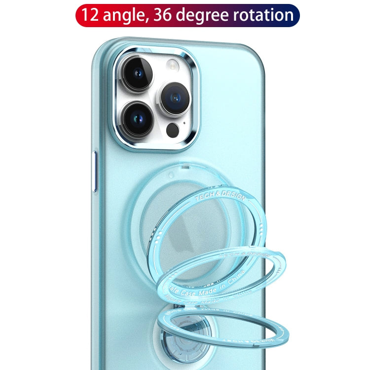 For iPhone 13 Pro 360 Degree Rotation Holder MagSafe Magnetic Phone Case(Purple) - iPhone 13 Pro Cases by buy2fix | Online Shopping UK | buy2fix