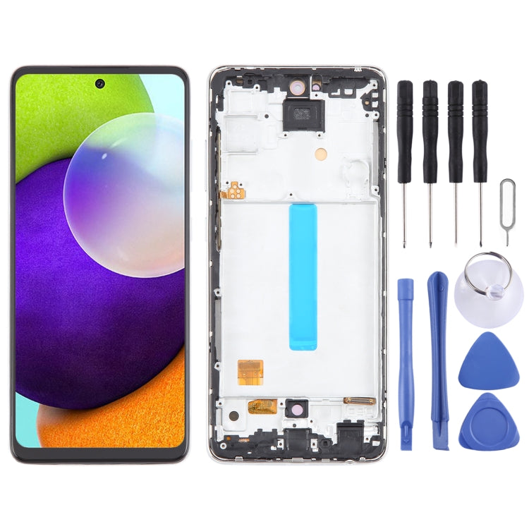 For Samsung Galaxy A52 4G SM-A525 6.43 inch OLED LCD Screen Digitizer Full Assembly with Frame (White) - Galaxy A Series Parts by buy2fix | Online Shopping UK | buy2fix