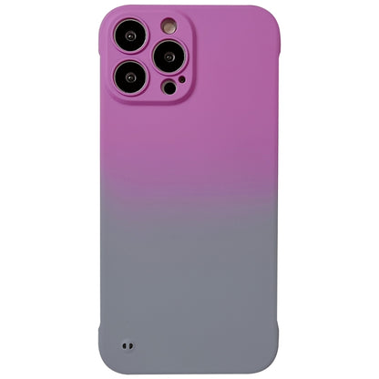 For iPhone 14 Plus Frameless Skin Feel Gradient Phone Case(Dark Purple + Grey) - iPhone 14 Plus Cases by buy2fix | Online Shopping UK | buy2fix