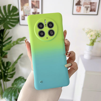 For Huawei P50 Pro Frameless Skin Feel Gradient Phone Case(Green Blue) - Huawei Cases by buy2fix | Online Shopping UK | buy2fix