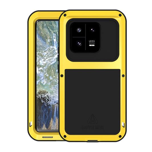 For Xiaomi 13 Pro LOVE MEI Metal Shockproof Life Waterproof Dustproof Phone Case(Yellow) - 13 Pro Cases by LOVE MEI | Online Shopping UK | buy2fix