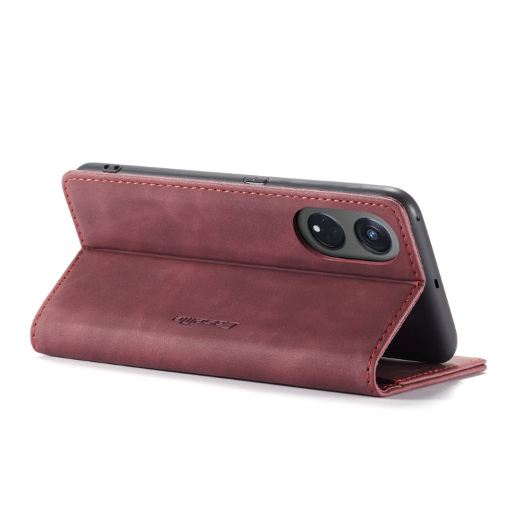 For OPPO Reno8 T 5G CaseMe 013 Multifunctional Horizontal Flip Leather Phone Case(Wine Red) - OPPO Cases by CaseMe | Online Shopping UK | buy2fix