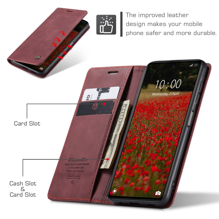 For OPPO Reno8 T 5G CaseMe 013 Multifunctional Horizontal Flip Leather Phone Case(Wine Red) - OPPO Cases by CaseMe | Online Shopping UK | buy2fix