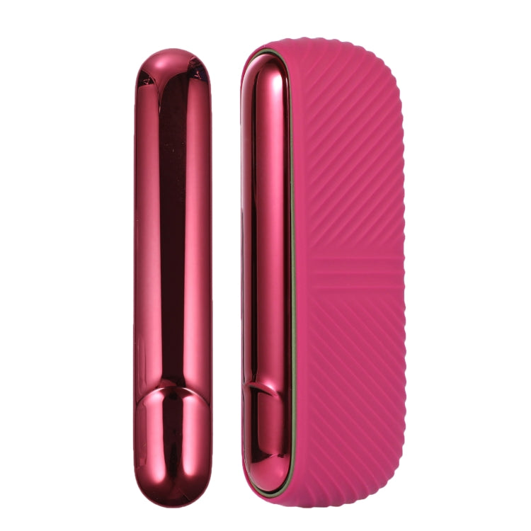 For IQOS ILUMA Silicone Electronic Cigarette Case Charging Compartment With Side Cover(Rose Red) - E Cigarette Accessories by buy2fix | Online Shopping UK | buy2fix