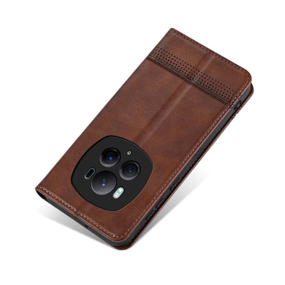 For Honor Magic6 Pro AZNS Magnetic Calf Texture Flip Leather Phone Case(Dark Brown) - Honor Cases by AZNS | Online Shopping UK | buy2fix