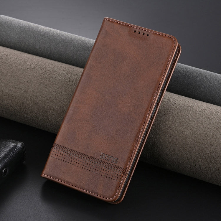 For Honor 200 Pro AZNS Magnetic Calf Texture Flip Leather Phone Case(Dark Brown) - Honor Cases by AZNS | Online Shopping UK | buy2fix