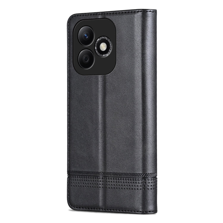 For Honor X60i AZNS Magnetic Calf Texture Flip Leather Phone Case(Black) - Honor Cases by AZNS | Online Shopping UK | buy2fix