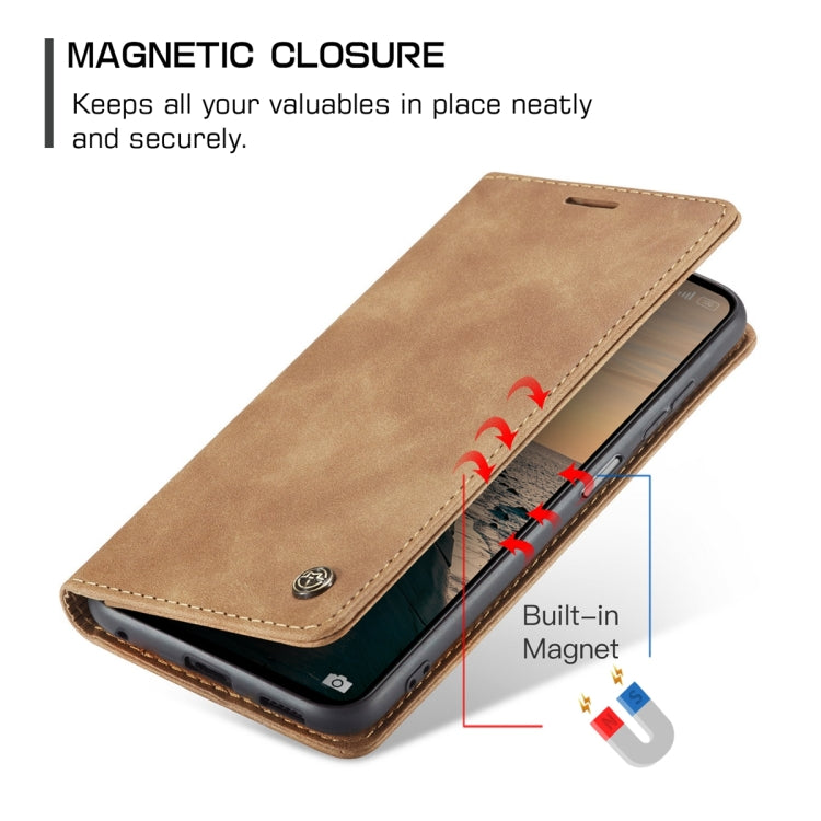 For Xiaomi Redmi Note 12 4G Global CaseMe 013 Multifunctional Horizontal Flip Leather Phone Case(Brown) - Xiaomi Cases by CaseMe | Online Shopping UK | buy2fix