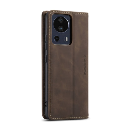 For Xiaomi 13 Lite CaseMe 013 Multifunctional Horizontal Flip Leather Phone Case(Coffee) - Xiaomi Cases by CaseMe | Online Shopping UK | buy2fix