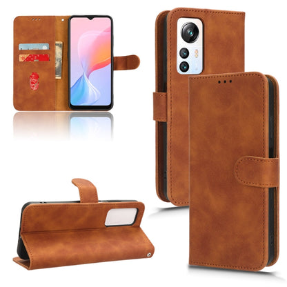 For Blackview A85 Skin Feel Magnetic Flip Leather Phone Case(Brown) - More Brand by buy2fix | Online Shopping UK | buy2fix