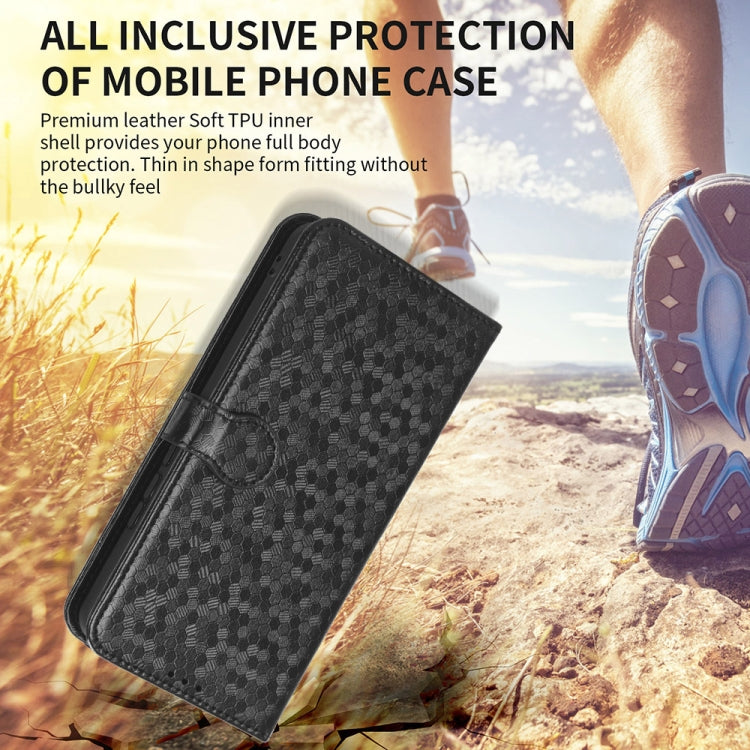 For Blackview A85 Honeycomb Dot Texture Leather Phone Case(Blue) - More Brand by buy2fix | Online Shopping UK | buy2fix