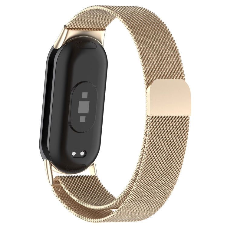 For Xiaomi Mi Band 8 Milanese Metal Watch Band(Champagne Color) - Watch Bands by buy2fix | Online Shopping UK | buy2fix