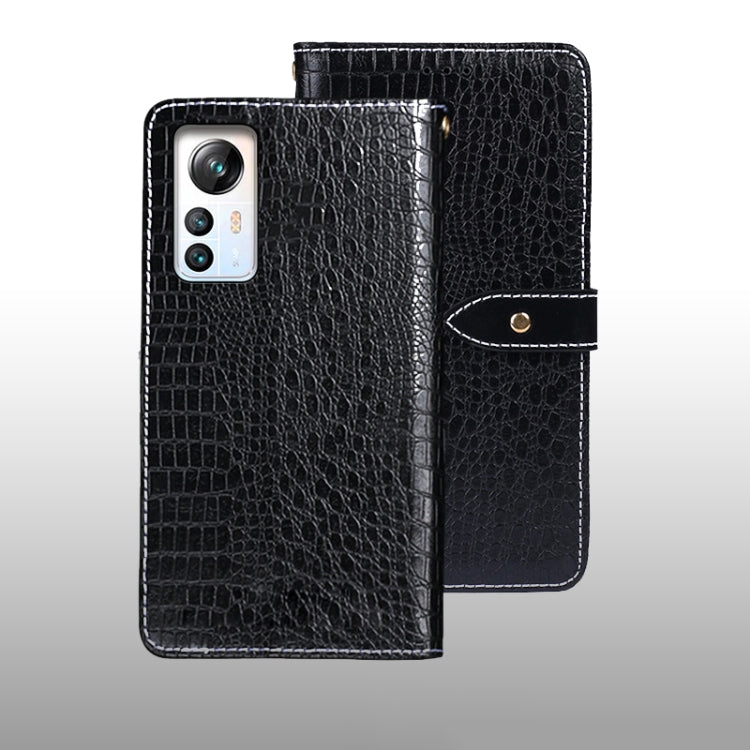 For Blackview A85 idewei Crocodile Texture Leather Phone Case(Black) - More Brand by idewei | Online Shopping UK | buy2fix