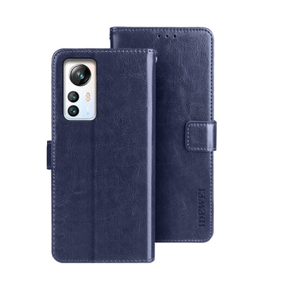 For Blackview A85 idewei Crazy Horse Texture Leather Phone Case with Holder(Blue) - More Brand by idewei | Online Shopping UK | buy2fix