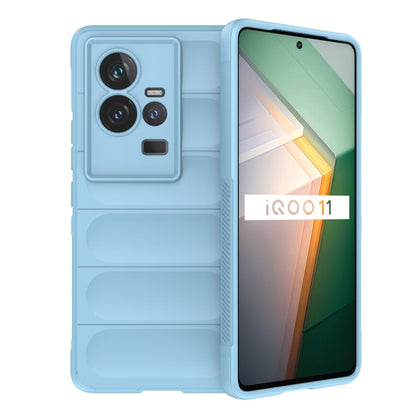 For vivo iQOO 11 5G Magic Shield TPU + Flannel Phone Case(Light Blue) - vivo Cases by buy2fix | Online Shopping UK | buy2fix