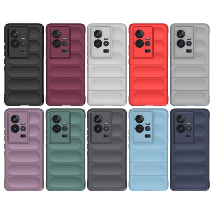 For vivo iQOO 11 5G Magic Shield TPU + Flannel Phone Case(Grey) - vivo Cases by buy2fix | Online Shopping UK | buy2fix