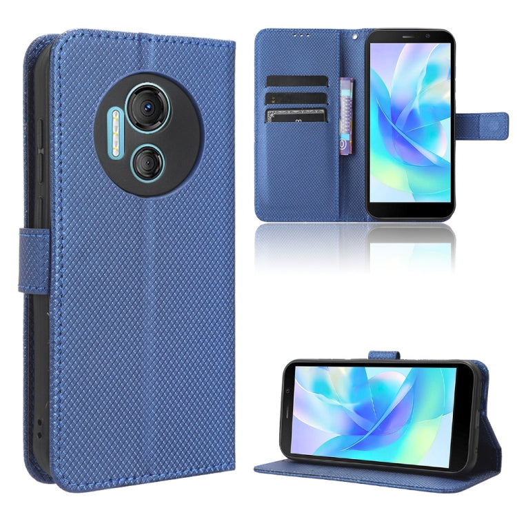 For Doogee X97 / X97 Pro Diamond Texture Leather Phone Case(Blue) - Doogee Cases by buy2fix | Online Shopping UK | buy2fix