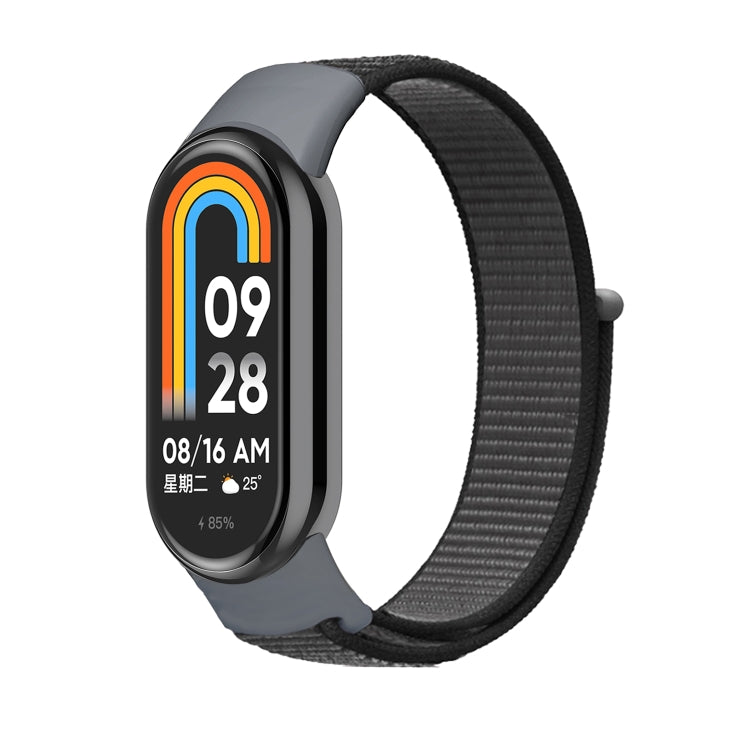 For Xiaomi Mi Band 8 Loop Nylon Watch Band(Anchor Gray) - Watch Bands by buy2fix | Online Shopping UK | buy2fix