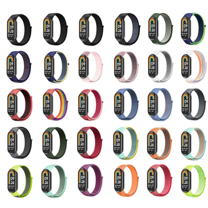 For Xiaomi Mi Band 8 Loop Nylon Watch Band(Lime Green) - Watch Bands by buy2fix | Online Shopping UK | buy2fix