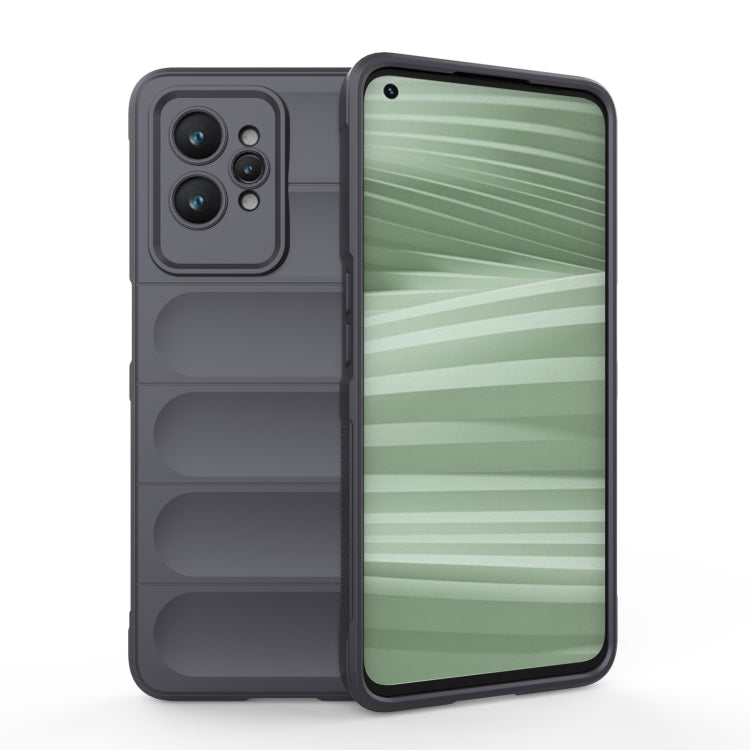 For Realme GT2 Pro Magic Shield TPU + Flannel Phone Case(Dark Grey) - Realme Cases by buy2fix | Online Shopping UK | buy2fix