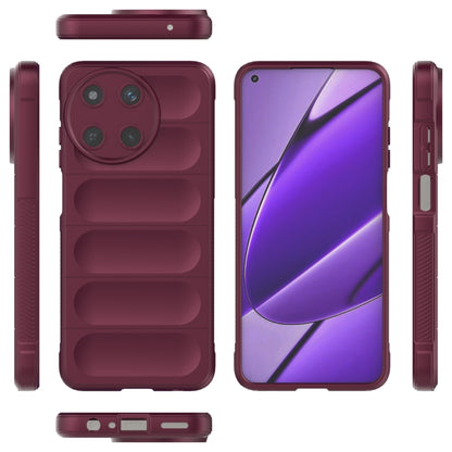 For Realme 11 4G Global Magic Shield TPU + Flannel Phone Case(Purple) - Realme Cases by buy2fix | Online Shopping UK | buy2fix