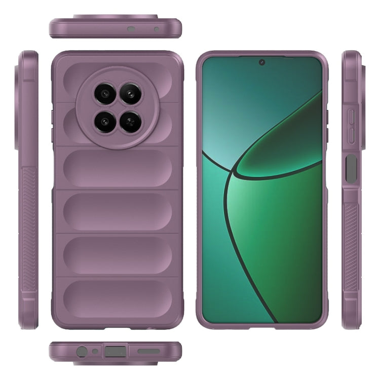 For Realme 12 5G Global Magic Shield TPU + Flannel Phone Case(Purple) - Realme Cases by buy2fix | Online Shopping UK | buy2fix