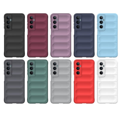 For Realme C65 4G Global Magic Shield TPU + Flannel Phone Case(White) - Realme Cases by buy2fix | Online Shopping UK | buy2fix