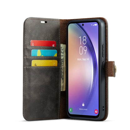 For Samsung Galaxy A54 5G DG.MING Crazy Horse Texture Detachable Magnetic Leather Case(Grey) - Galaxy Phone Cases by DG.MING | Online Shopping UK | buy2fix