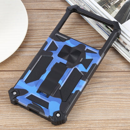 For Xiaomi Poco X6 Pro 5G Camouflage Armor Kickstand TPU + PC Magnetic Phone Case(Dark Blue) - Xiaomi Cases by buy2fix | Online Shopping UK | buy2fix