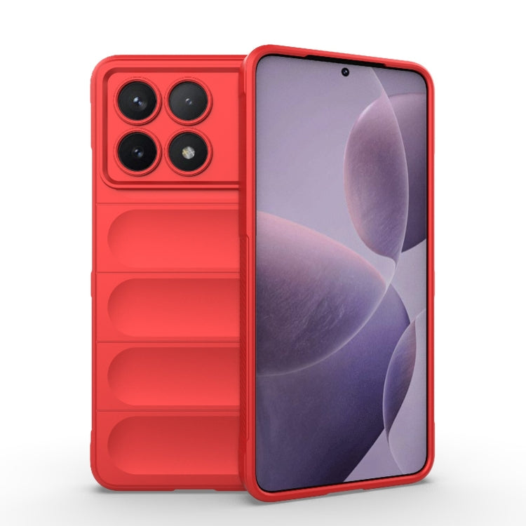 For Xiaomi Redmi K70 / K70 Pro 5G Magic Shield TPU + Flannel Phone Case(Red) - K70 Pro Cases by buy2fix | Online Shopping UK | buy2fix