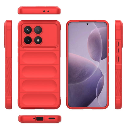 For Xiaomi Redmi K70 / K70 Pro 5G Magic Shield TPU + Flannel Phone Case(Red) - K70 Pro Cases by buy2fix | Online Shopping UK | buy2fix