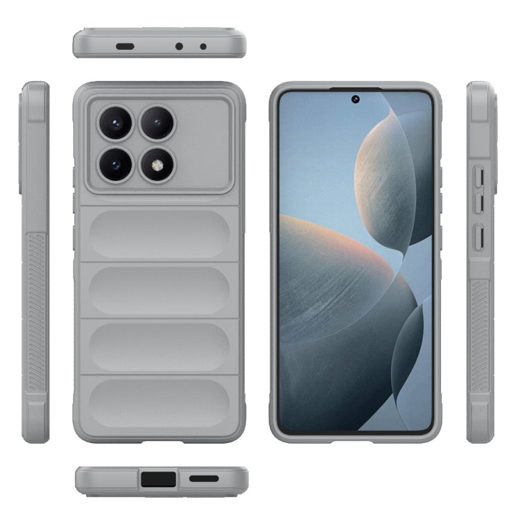 For Xiaomi Redmi K70E 5G Magic Shield TPU + Flannel Phone Case(Grey) - K70E Cases by buy2fix | Online Shopping UK | buy2fix