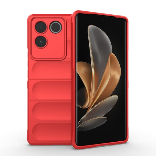 For vivo S17e Magic Shield TPU + Flannel Phone Case(Red) - vivo Cases by buy2fix | Online Shopping UK | buy2fix