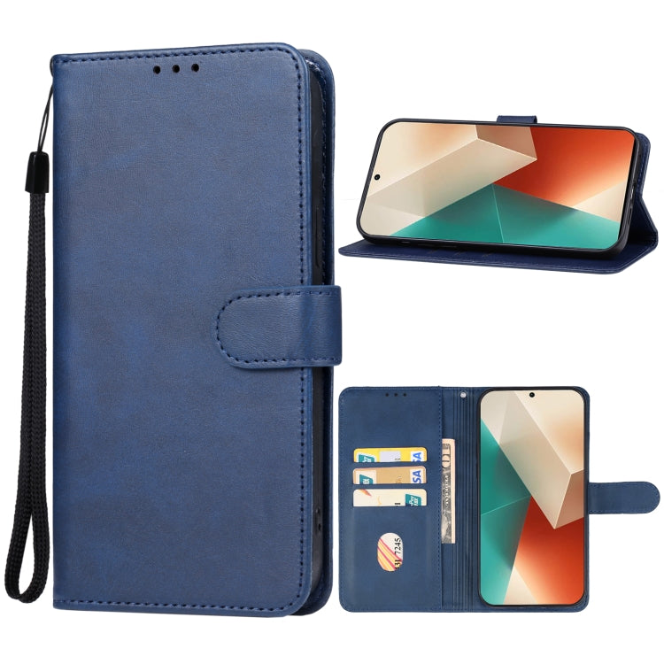 For Xiaomi Redmi Note 13 5G Leather Phone Case(Blue) - Xiaomi Cases by buy2fix | Online Shopping UK | buy2fix