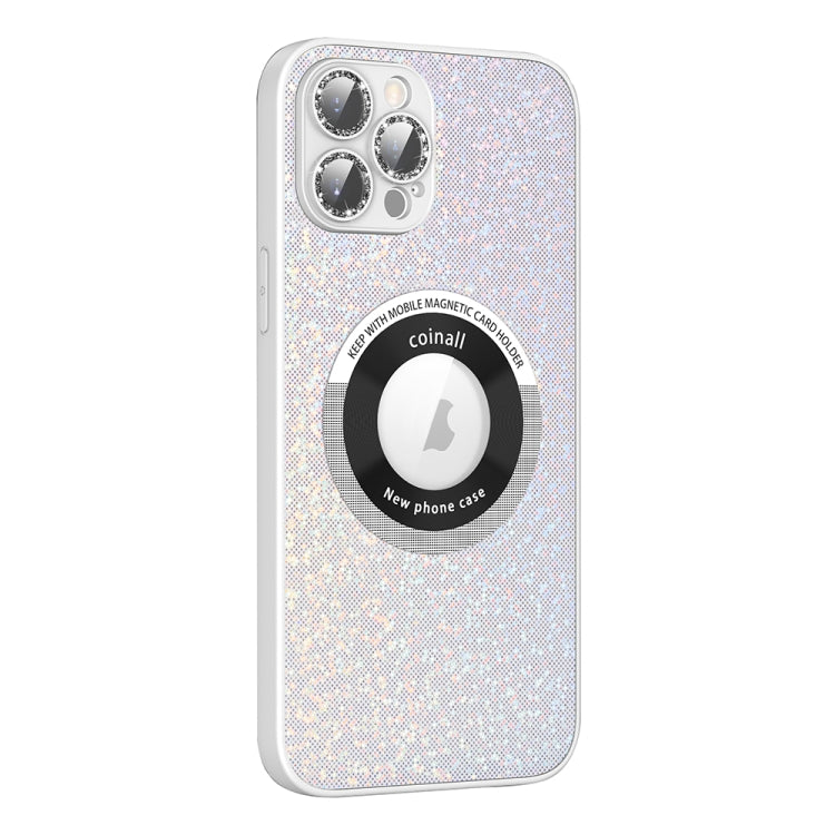 For iPhone 11 Pro Max Colorful Glitter Magnetic Magsafe TPU + PC Phone Case(White) - iPhone 11 Pro Max Cases by buy2fix | Online Shopping UK | buy2fix