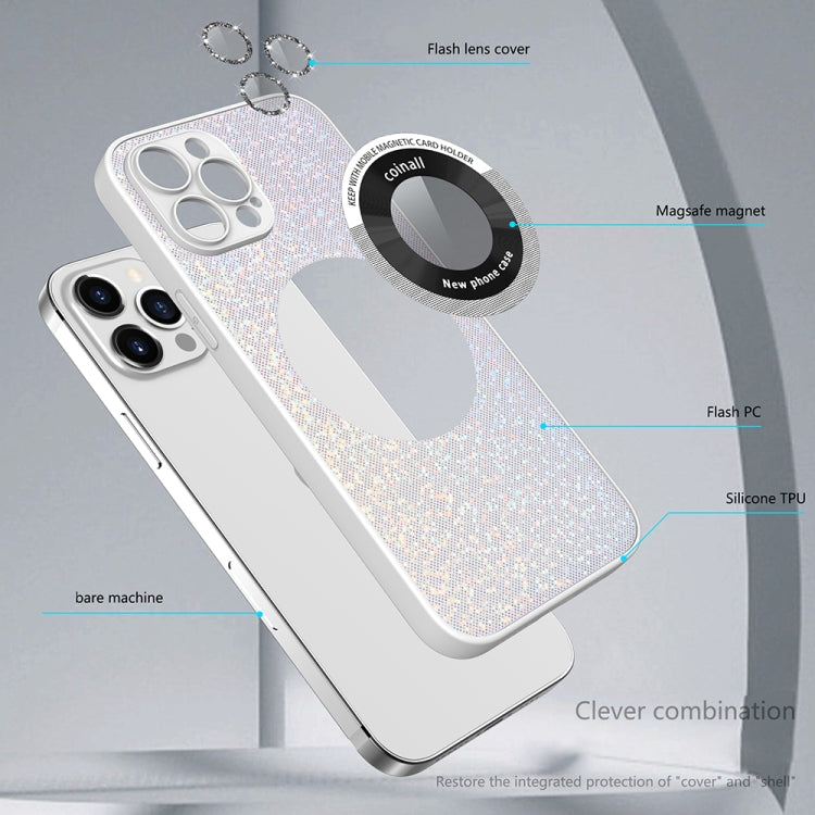 For iPhone 11 Pro Colorful Glitter Magnetic Magsafe TPU + PC Phone Case(White) - iPhone 11 Pro Cases by buy2fix | Online Shopping UK | buy2fix