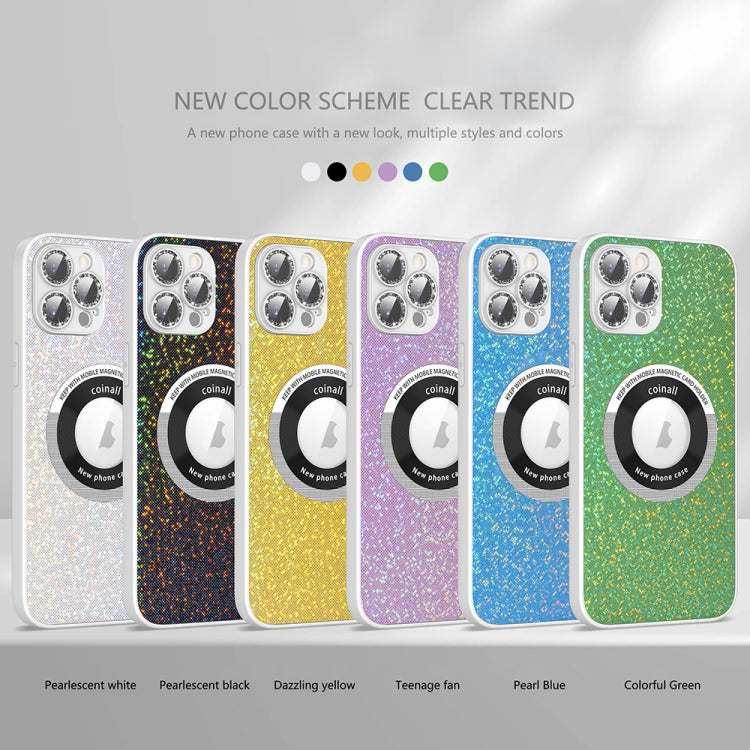 For iPhone 14 Pro Max Colorful Glitter Magnetic Magsafe TPU + PC Phone Case(Colorful Green) - iPhone 14 Pro Max Cases by buy2fix | Online Shopping UK | buy2fix