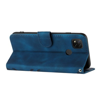 For Xiaomi Redmi 9C/9C NFC/Poco C3 Line Pattern Skin Feel Leather Phone Case(Royal Blue) - Xiaomi Cases by buy2fix | Online Shopping UK | buy2fix