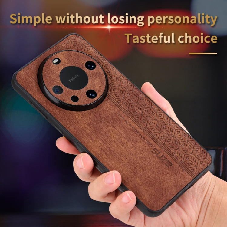 For Huawei Mate 60 AZNS 3D Embossed Skin Feel Phone Case(Brown) - Huawei Cases by AZNS | Online Shopping UK | buy2fix