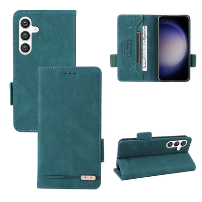 For Samsung Galaxy S24+ 5G Magnetic Clasp Leather Phone Case(Green) - Galaxy S24+ 5G Cases by buy2fix | Online Shopping UK | buy2fix
