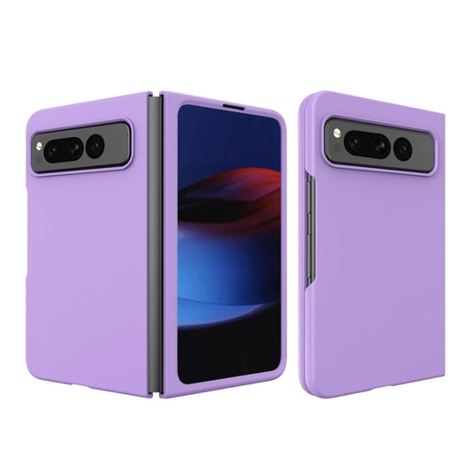 For Google Pixel Fold Oil-sprayed Integrated Phone Case(Purple) - Google Cases by buy2fix | Online Shopping UK | buy2fix