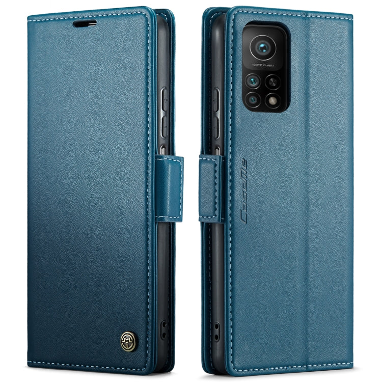 For Xiaomi Mi 10T 5G／10T Pro 5G CaseMe 023 Butterfly Buckle Litchi Texture RFID Anti-theft Leather Phone Case(Blue) - Xiaomi Cases by CaseMe | Online Shopping UK | buy2fix