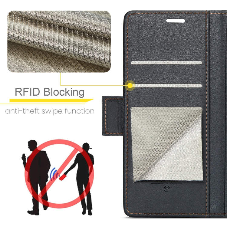 For Xiaomi Redmi Note 13 Pro 4G CaseMe 023 Butterfly Buckle Litchi Texture RFID Anti-theft Leather Phone Case(Black) - Note 13 Pro Cases by CaseMe | Online Shopping UK | buy2fix